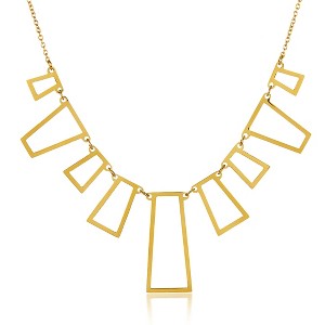 ELYA Women's Polished Open Geometric Stainless Steel Necklace - 1 of 4