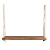 Cesicia Patio Swing Chair, Hanging Porch Swing Bench with Gray Cushion&Pillows, 10.8 Ft Hemp Ropes for Garden,Backyard, Lawn - 4 of 4