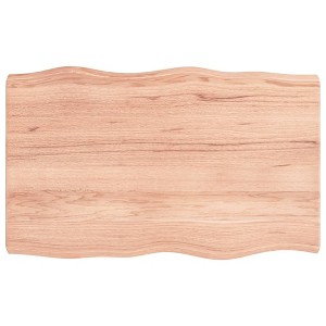 vidaXL Table Top, Light Brown 31.5"x19.7"x(0.8"-2.4") Treated Solid Wood Live Edge - 1 of 4