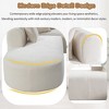107.5" L-Shaped Chenille Sectional Sofa with 4 Cushions & Wide Stitching Design - 2 of 4