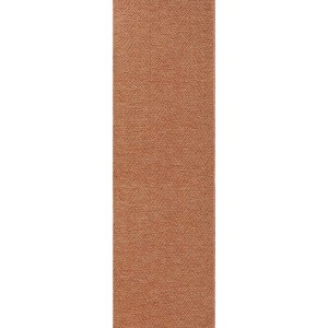 TOWN & COUNTRY BASICS Pax Herringbone Textured Solid Everwash® Washable Runner Area Rug, Low Pile, Non-Slip, Pet & Family Friendly, Rust, 2'5"x10'2" - 1 of 4