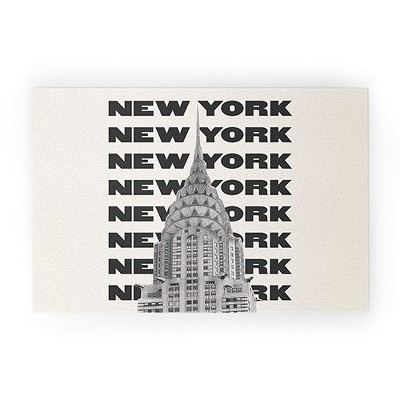 April Lane Art New York City BW 30" x 20" Welcome Mat - Society6