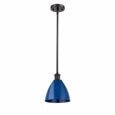 Plymouth Dome - 1 Light Stem Hung Pendant In Industrial Style-9.25 Inches Tall and 7.5 Inches Wide