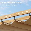 GustoWave Patio 10x13 Ft Wood-Grain Post Pergola Gazebo for Backyard Garden Porch - 4 of 4