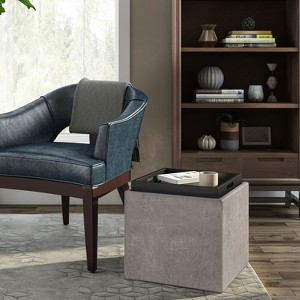 NicBex 16.9" Storage Bench Cube Storage Ottoman with Tray for Bedroom, Living Room - 1 of 4