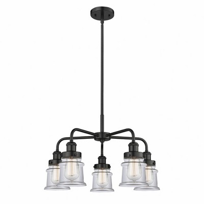 Canton - 5 Light Stem Hung Chandelier In Industrial Style-14.5 Inches Tall and 23.25 Inches Wide