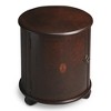 HomeRoots 24" Dark Brown Round End Table - 3 of 4
