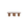Meridian Furniture,Wilshire Cream Boucle Fabric Bench - 4 of 4