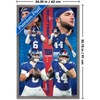 Trends International NFL New York Giants - Jaxson Dart & Cam Skattebo 25 Framed Wall Poster Prints - 3 of 4