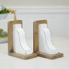 VIP Wood 8 in. White Traditional Bookends Set of 2 - 2 of 4