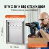 VEVOR BBQ Access Door, 18W x 20H Inch Single Outdoor Kitchen Door, Stainless Steel Flush Mount Door, Wall Vertical Door with Handle and Hook - 3 of 4