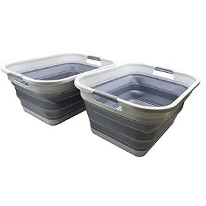SAMMART 41L (10.8 gallon) Collapsible Plastic Laundry Basket - Water capacity: 32L (8.4 gallon) - 1 of 4