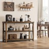 Coolmee Farmhouse Console Table, 47 Inch Narrow Entryway Table with Storage, 3 Tier Wood Console Tables for Living Room, Hallway, Entryway - 4 of 4