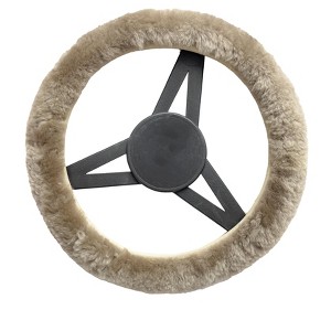 Natural Auto Sheepskin Steering Wheel Cover - 1 of 4