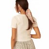 Women's Keep It Simple Scalloped Pointelle Crop Top - PROMESA - 2 of 4