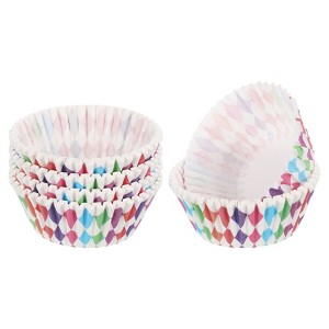 Unique Bargains Greaseproof Multicolored Paper Wrappers Baking Cups - 1 of 3