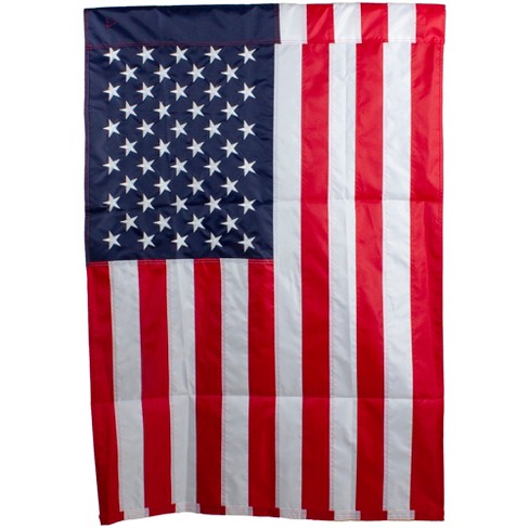 Northlight Patriotic Embroidered Outdoor USA House Flag 40" x 28" - image 1 of 4