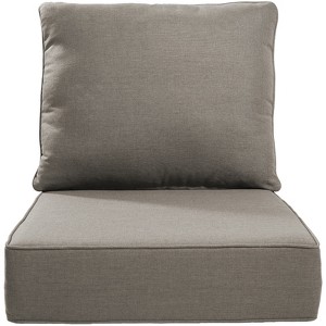 POCASSY 6" Outdoor Cushion Set, 24"x24" Replacement Water Resistant Zippered Cushion for Chairs - 1 of 4