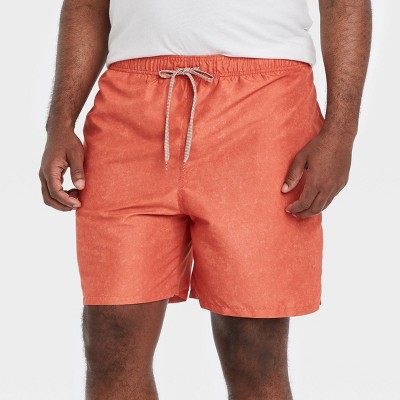 Men's Big & Tall 7" Swim Trunks - Goodfellow & Co™ Rust 3XL