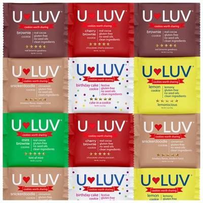 U-LUV Foods Variety Cookies 12 PACK