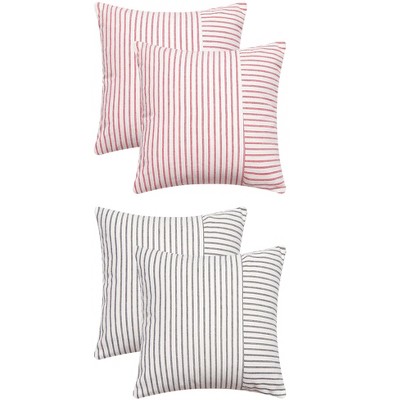 REGALWOVEN 4 Pcs Boho Striped Throw Farmhouse Pillow Covers for Couch Sofa Bedroom Home Decor