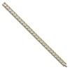 Black Bow Jewelry Men's 8mm Stainless Steel, Gold Tone Plated & CZ Link Bracelet, 8.5 In - 2 of 4