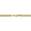 Black Bow Jewelry 4.25mm 14k Yellow Gold & Rhodium Hollow Pave Curb Chain Necklace - 4 of 4
