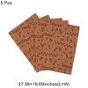 Unique Bargains Gift Wrap Paper Yellow Kraft 27.56"x19.69" 5 Pcs - 3 of 4