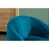 Kumasinova Teddy/Velvet Swivel Accent Chair,Armchair Barrel Chair with Black Powder Coating Metal Ring,Living Room Chair for Bedroom,Office,Nursery - 4 of 4