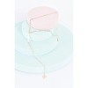 Slickblue Gold Chain Lariat Necklace, Triangle Drop Pendant, 18" Length with 7.5" Detail, Alloy Jewelry - 3 of 3