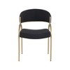 Meridian Furniture,Privet Linen Textured Fabric Dining Chair, Set of 2 - 3 of 4