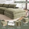 Mocamel Modern Modular Sectional Sofa, Green Upholstered Cloud Couch with Deep Seats & Right-Facing Chaise for Living Room - 4 of 4