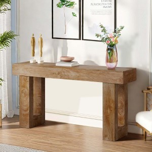 Kumasinova 63" Modern Console Table,Entryway Table with Wood Fame & Legs,Sofa Table for Entryway,Living Room,Hallway - 1 of 4