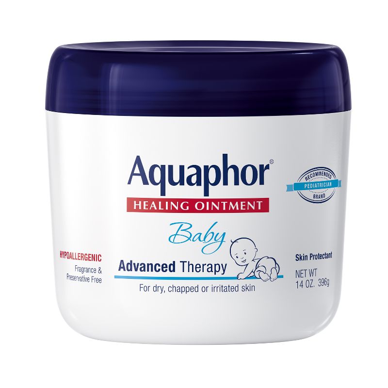 Aquaphor Baby Healing Ointment Advanced Therapy Skin Protectant - Dry Skin and Diaper Rash Ointment Jar - 14oz, 1 of 18
