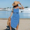 Women's Black and White Stripe Scoop Neck Sleeveless Maxi Dress - Cupshe - 2 of 4