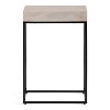Kate and Laurel Karlsen Rectangle Wood Side Table, 16x8x24, White and Black - 3 of 4