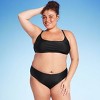 Women's Mid-Rise Cheeky Bikini Bottom - Wild Fable™ Black - image 3 of 3