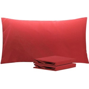 Brushed Microfiber Pillowcases, Super Soft Pillowcases with Envelope Closure - NTBAY - 1 of 4