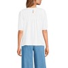 Lands' End Women's Smocked Crew Puff Sleeve Top - 2 of 3