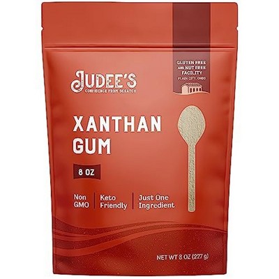Judees Xanthan Gum - 8 oz - Baking Supplies - Delicious and 100% Gluten-Free - Great for Keto Syrups, Soups, and Sauces