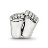 Black Bow Jewelry Big Feet Bead Charm in Antiqued Sterling Silver - 3 of 4