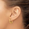 Chisel Stainless Steel Polished Yellow IP-plated 3mm Hinged Hoop Earrings - 3 of 4