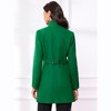 Allegra K Women's Winter Double Breasted Stand Collar Side Pocket Vintage Pea Coats - 3 of 4