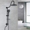 PROOX 3-Spray Round High Pressure Wall Bar Shower Kit with Hand Shower in Matte Black - 2 of 4