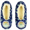 Seven Times Six Star Wars Grogu Baby Yoda Slippers Frog Character Slipper Socks No-Slip Sole Blue - 2 of 4