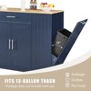APRILSOUL 53'' Kitchen Storage Islands with Drawers and Trash Can Storage for Kitchen - 3 of 4