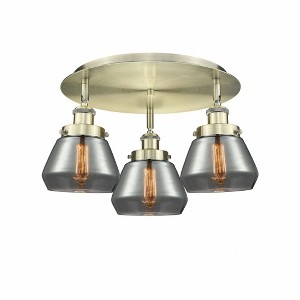 Fulton - 3 Light Flush Mount In Art Deco Style-8 Inches Tall and 18.25 Inches Wide - 1 of 1