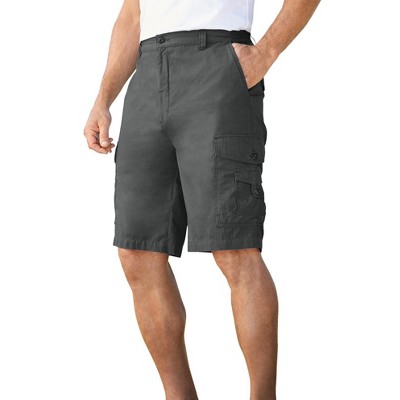 Grey Big and Tall Beefy Fleece Cargo Shorts to 8X Big in Navy and Black 