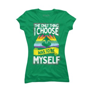 Adult Design By Humans Pride Month The Only Thing I Chose Was To Be Myself By Avocato T-Shirt - 1 of 2