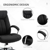 TiramisuBest High Back Office Chair with Lumbar Support, Adjustable Height, 360¡ã Wheels, Linen, Black - 2 of 4